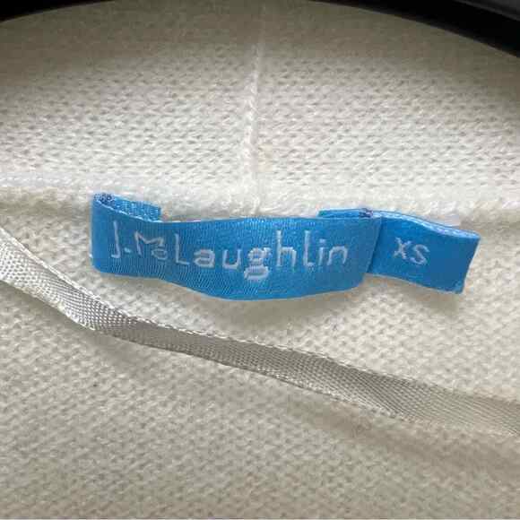 J. McLaughlin Cream Ivory Open Front Flyaway 100% Cashmere Cardigan Sweater XS - Picture 3 of 4